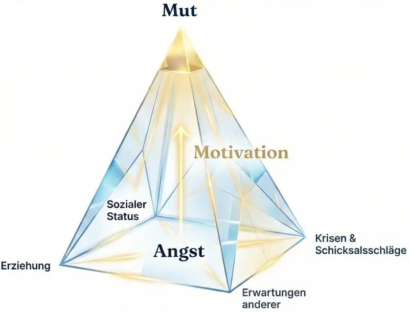 Die Mut-Pyramide - Von Angst zu Motivation zu Mut