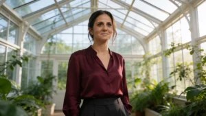 Baha Meier-Arian in einem hellen Glasatrium zum Thema innere Unruhe ohne erkennbaren Grund